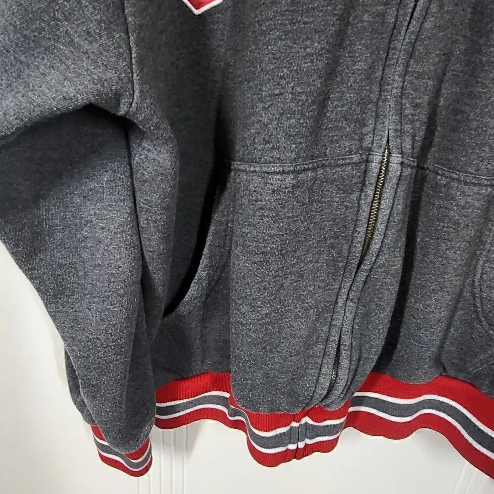 Ohio State Men's Gray & Red Zip Up Jacket
